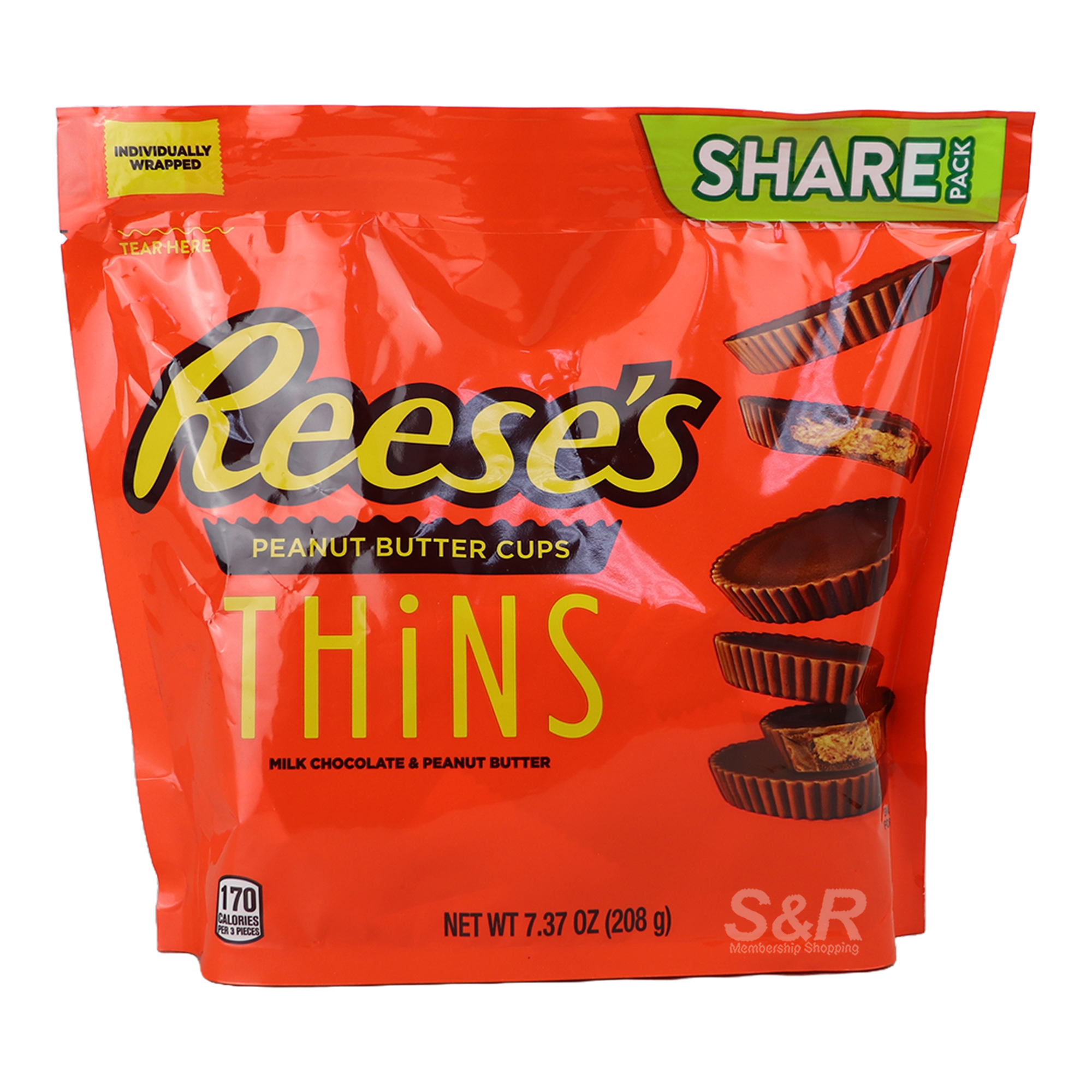 Reese's Peanut Butter Cups Thins Milk Chocolate 208g